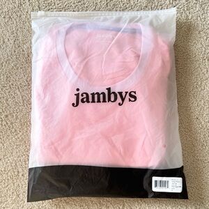 New Jambys Long Sleeve JamTee Size: L Large Flamingo/Taffy Pink Jam Tee Shirt